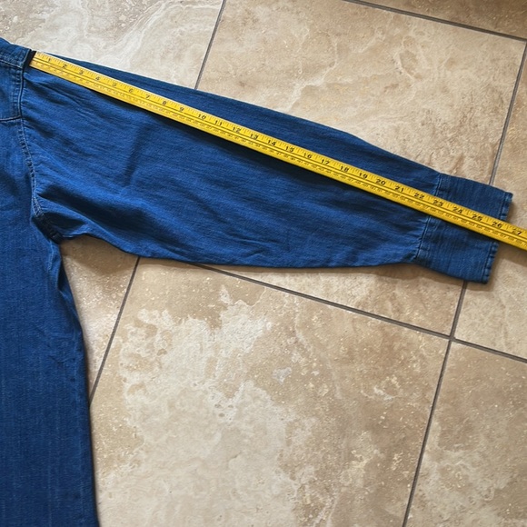 Wrangler NWT TALL Men's Long Sleeve Western Denim Workshirt - Picture 5 of 11